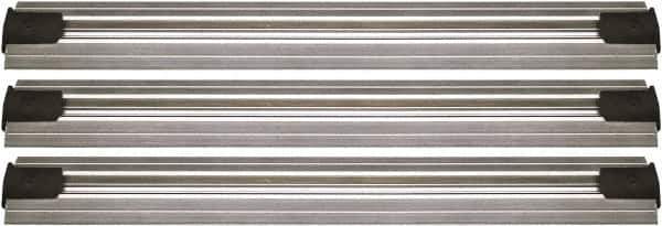 Quantum Storage - 2-1/2" Wide, Open Shelving Accessory/Component - Aluminum, Anodized Aluminum Finish, 84" Long, Use with Wire Shelving Units - Exact Tool & Supply