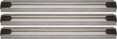Quantum Storage - 2-1/2" Wide, Open Shelving Accessory/Component - Aluminum, Anodized Aluminum Finish, 84" Long, Use with Wire Shelving Units - Exact Tool & Supply