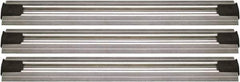 Quantum Storage - 2-1/2" Wide, Open Shelving Accessory/Component - Aluminum, Anodized Aluminum Finish, 132" Long, Use with Wire Shelving Units - Exact Tool & Supply