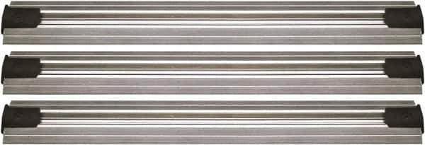 Quantum Storage - 2-1/2" Wide, Open Shelving Accessory/Component - Aluminum, Anodized Aluminum Finish, 156" Long, Use with Wire Shelving Units - Exact Tool & Supply