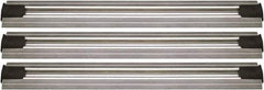 Quantum Storage - 2-1/2" Wide, Open Shelving Accessory/Component - Aluminum, Anodized Aluminum Finish, 156" Long, Use with Wire Shelving Units - Exact Tool & Supply