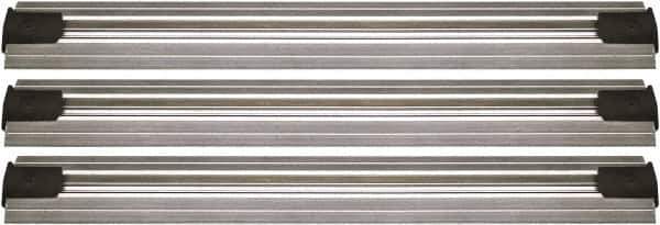 Quantum Storage - 2-1/2" Wide, Open Shelving Accessory/Component - Aluminum, Anodized Aluminum Finish, 216" Long, Use with Wire Shelving Units - Exact Tool & Supply