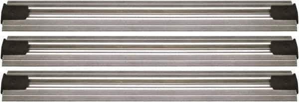 Quantum Storage - 2-1/2" Wide, Open Shelving Accessory/Component - Aluminum, Anodized Aluminum Finish, 240" Long, Use with Wire Shelving Units - Exact Tool & Supply