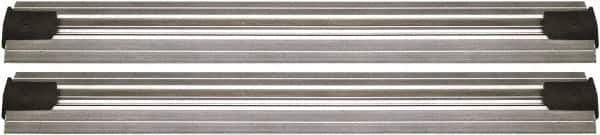 Quantum Storage - 2-1/2" Wide, Open Shelving Accessory/Component - Aluminum, Anodized Aluminum Finish, 72" Long, Use with Wire Shelving Units - Exact Tool & Supply