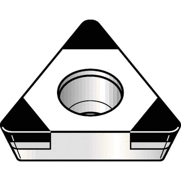 Kennametal - TPGW32.51 MT Grade KBH20 PCBN Turning Insert - Nano-Composite Finish, 60° Triangle, 3/8" Inscr Circle, 5/32" Thick, 1/64" Corner Radius - Exact Tool & Supply