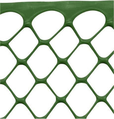 Tenax - 50' Long x 4' High, Green Temporary Warning Barrier Fence - 1-1/2" x 1-1/2" Mesh - Exact Tool & Supply