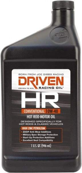 Joe Gibbs Driven Racing Oil - 1 Quart Conventional Oil - Grade 10W-40 - Exact Tool & Supply