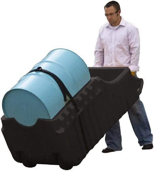 Justrite - Mobile Spill Containment Type: Poly Drum Caddy Number of Drums: 1 - Exact Tool & Supply