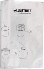 Justrite - 4 Gal Polyurethane & Aluminum Cigarette & Cigar Receptacle Bucket Liner - 11-3/4" Wide x 10" High - Exact Tool & Supply