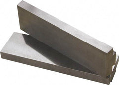 CarveSmart - 1/2" Wide x 1.74" High x 1/2" Thick, Flat/No Step Vise Jaw - Hard, Steel, Fixed Jaw, Compatible with 6" Vises - Exact Tool & Supply