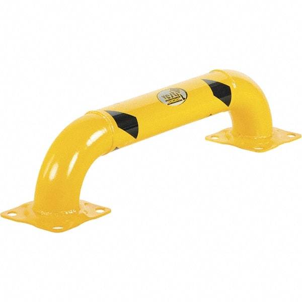 Vestil - 36" Long x 9" High, Steel Rack Guard - Low Profile, 4-1/2" Pipe - Exact Tool & Supply