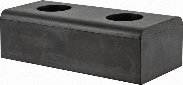 Vestil - 10 Inch Long x 4-1/2 Inch Wide x 3 Inch Projection Molded Rubber Bumper - 10 Inch Long x 4-1/2 Inch Wide x 3 Inch Projection Molded Rubber Bumper - Exact Tool & Supply
