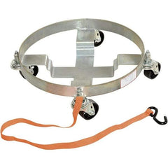 Vestil - 1,200 Lb Load Capacity, 30 Gal Drum Dolly - 2-1/2" High, 4 Wheels - Exact Tool & Supply