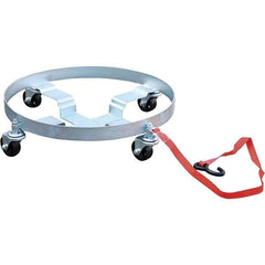 Vestil - 1,200 Lb Load Capacity, 55 Gal Drum Dolly - 2-1/4" High, 4 Wheels - Exact Tool & Supply