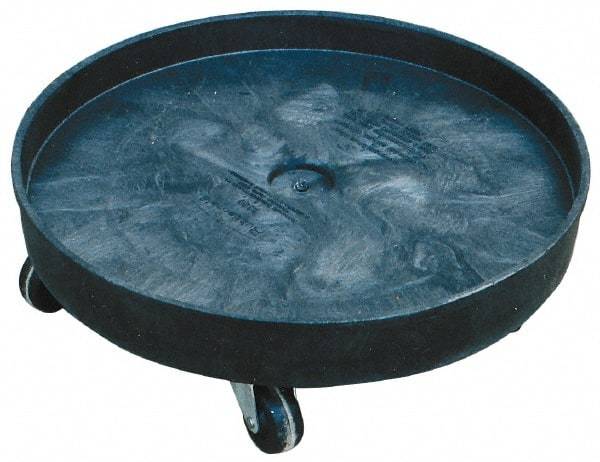 Rubbermaid - 500 Lb Load Capacity, 55 Gal Drum Dolly - 7-1/8" High, 5 Wheels - Exact Tool & Supply