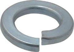 Value Collection - M10, 10.2mm ID, 18.1mm OD, 2.2mm Thick Split Lock Washer - Grade 8 Spring Steel, Zinc-Plated Finish, 10.2mm Min ID, 10.7mm Max ID - Exact Tool & Supply