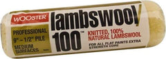 Wooster Brush - 1/2" Nap, 9" Wide Paint Roller - Semi-Rough Texture, Lambswool - Exact Tool & Supply