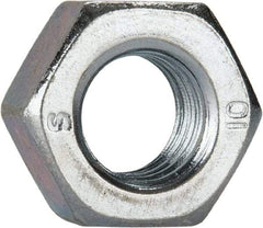 Value Collection - M8x1.25 Metric Coarse Steel Right Hand Hex Nut - 13mm Across Flats, 6.5mm High, Zinc-Plated Finish - Exact Tool & Supply