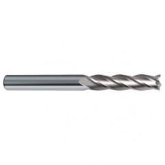 12mm Dia. x 150mm Overall Length 4-Flute Square End Solid Carbide SE End Mill-Round Shank-Center Cut-Uncoated - Exact Tool & Supply