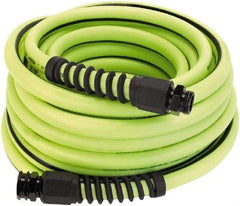Legacy - 50' Long Water Hose - 5/8" Diam, 3/4" GHT, Hybrid Polymer, 165 psi, All Season, Green - Exact Tool & Supply