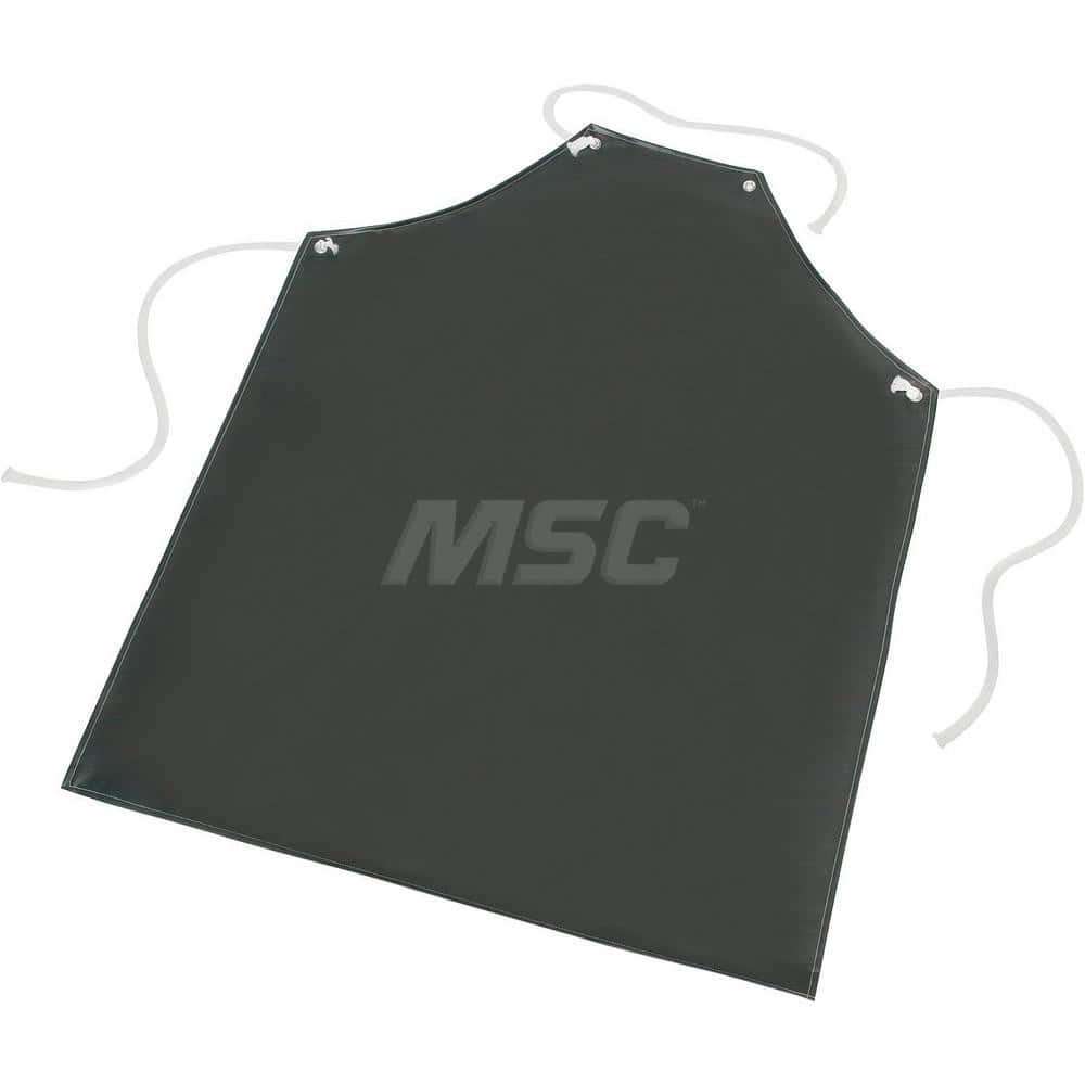 Ability One - Aprons; Garment Style: Bib Apron ; Garment Type: Chemical Resistant ; Garment Length (Inch): 45 ; Garment Size: 35" x 45" ; Color: Black ; Material: Rubber - Exact Tool & Supply
