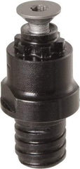 Iscar - 15mm Diam Slotting Cutter Adapter - Threaded Shank, 32.7mm OAL, T12 Taper - Exact Tool & Supply