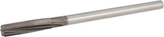 Hertel - 9/16" High Speed Steel 8 Flute Chucking Reamer - Spiral Flute, 0.4355" Straight Shank, 2" Flute Length, 8" OAL - Exact Tool & Supply