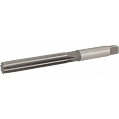 Hertel - 13/16" Diam, Straight Shank, 4.56" Flute, Hand Reamer - Exact Tool & Supply