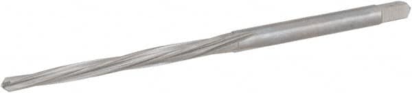 Hertel - #3/0 Pin, 0.1302" Diam, 0.1029" Small End, 9/64" Diam Straight Shank, 1-5/16" Flute, Taper Pin Reamer - Exact Tool & Supply