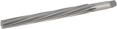 Hertel - #10 Pin, 0.7216" Diam, 0.5799" Small End, 5/8" Diam Straight Shank, 6-13/16" Flute, Taper Pin Reamer - Exact Tool & Supply