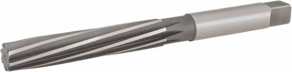 Hertel - 13/16" Diam, Straight Shank, 4.56" Flute, Hand Reamer - Exact Tool & Supply