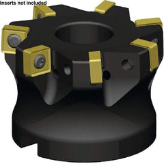 Kennametal - 9 Inserts, 80mm Cut Diam, 27mm Arbor Diam, 9.16mm Max Depth of Cut, Indexable Square-Shoulder Face Mill - 2° Lead Angle, 50mm High, SN_J10T308EN__ Insert Compatibility, Series KSSM - Exact Tool & Supply