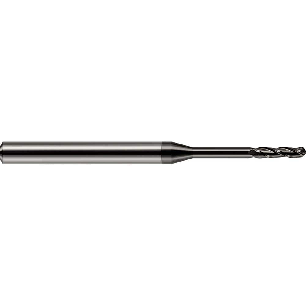 Harvey Tool - 3/64" Diam, 1/4" LOC, 3 Flute Solid Carbide Ball End Mill - Exact Tool & Supply