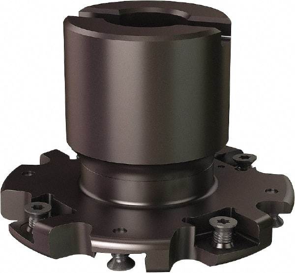 Seco - Shell Mount Connection, 0.8071" Cutting Width, 0.807" Depth of Cut, 3" Cutter Diam, 3/4" Hole Diam, 8 Tooth Indexable Slotting Cutter - R335.19 Toolholder, 335.19-1205 Insert - Exact Tool & Supply