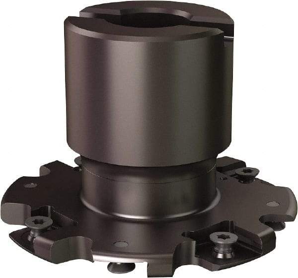 Seco - Shell Mount Connection, 0.8071" Cutting Width, 0.807" Depth of Cut, 3" Cutter Diam, 3/4" Hole Diam, 8 Tooth Indexable Slotting Cutter - R335.19 Toolholder, 335.19-1204 Insert - Exact Tool & Supply