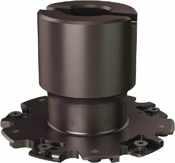 Seco - Shell Mount Connection, 0.8071" Cutting Width, 0.807" Depth of Cut, 3" Cutter Diam, 3/4" Hole Diam, 10 Tooth Indexable Slotting Cutter - R335.19 Toolholder, 335.19-1103 Insert - Exact Tool & Supply