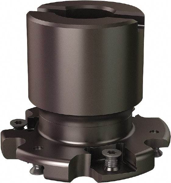 Seco - Shell Mount Connection, 0.5551" Cutting Width, 0.555" Depth of Cut, 2-1/2" Cutter Diam, 3/4" Hole Diam, 6 Tooth Indexable Slotting Cutter - R335.19 Toolholder, 335.19-1205 Insert - Exact Tool & Supply