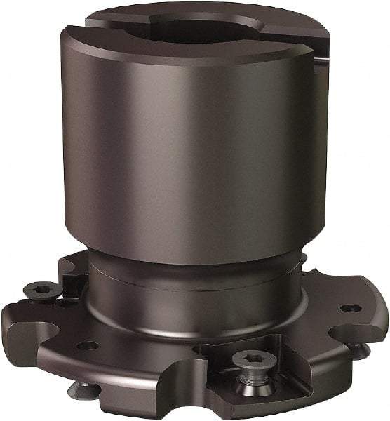 Seco - Shell Mount Connection, 0.5551" Cutting Width, 0.555" Depth of Cut, 2-1/2" Cutter Diam, 3/4" Hole Diam, 6 Tooth Indexable Slotting Cutter - R335.19 Toolholder, 335.19-12045 Insert - Exact Tool & Supply