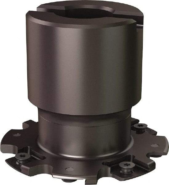 Seco - Shell Mount Connection, 0.5591" Cutting Width, 0.559" Depth of Cut, 2-1/2" Cutter Diam, 3/4" Hole Diam, 8 Tooth Indexable Slotting Cutter - R335.19 Toolholder, 335.19-1102 Insert - Exact Tool & Supply