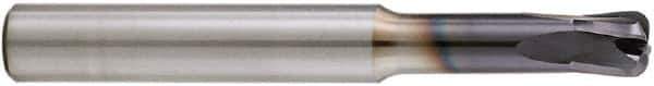 Niagara Cutter - 5/16", 4 Flute, Single End, Solid Carbide, 0.08" Corner Radius End Mill - 3" OAL, 20° Helix, Right Hand Flute, 5/16" LOC, Right Hand Cut, 1-1/4" Extended Reach - Exact Tool & Supply