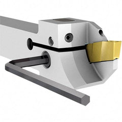 Iscar - GHS, External, Right Hand, 2.8 to 4mm Groove Width, Indexable Grooving Tool Holder - GI.., TIP Insert Compatibility, 12mm Shank Height, 12mm Shank Width, 100mm OAL, Through Coolant - Exact Tool & Supply