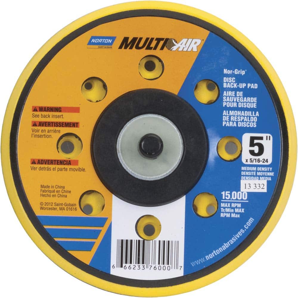 Norton - 5" Diam Disc Backing Pad - Exact Tool & Supply