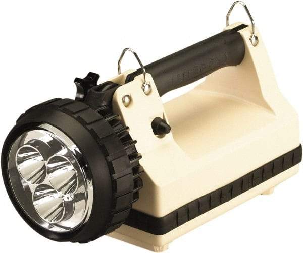 Streamlight - White LED Bulb, 540 Lumens, Spotlight/Lantern Flashlight - Beige Plastic Body, 1 6V Battery Included - Exact Tool & Supply