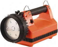 Streamlight - White LED Bulb, 615 Lumens, Spotlight/Lantern Flashlight - Orange Plastic Body, 1 6V Battery Included - Exact Tool & Supply
