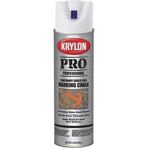 Krylon - 15 fl oz White Marking Chalk - Solvent Base Formula - Exact Tool & Supply