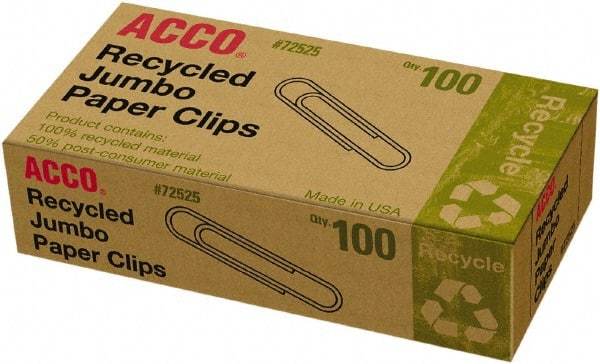 ACCO - 4-1/2" Wide Paper Fastener - Silver - Exact Tool & Supply