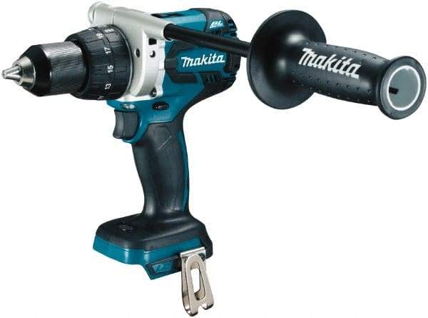 Makita - 18 Volt 1/2" Chuck Pistol Grip Handle Cordless Drill - 0-400 & 0-1500 RPM, Keyless Chuck, Reversible, Lithium-Ion Batteries Not Included - Exact Tool & Supply