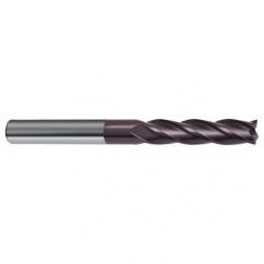 12mm Dia. x 150mm Overall Length 4-Flute Square End Solid Carbide SE End Mill-Round Shank-Center Cut-Firex - Exact Tool & Supply