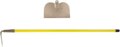 Ampco - 4-1/2" High x 6" Wide Square Aluminum Hoe - 55" Long Fiberglass Straight Handle - Exact Tool & Supply