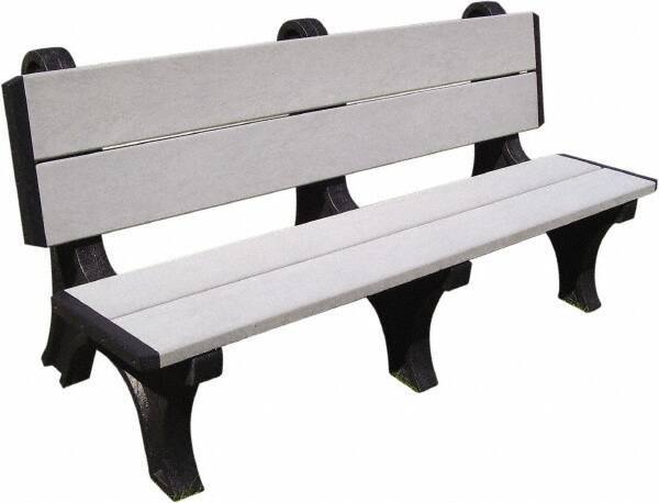 Vestil - 4' Long x 28" Wide, Recycled Plastic Bench Seat - Exact Tool & Supply